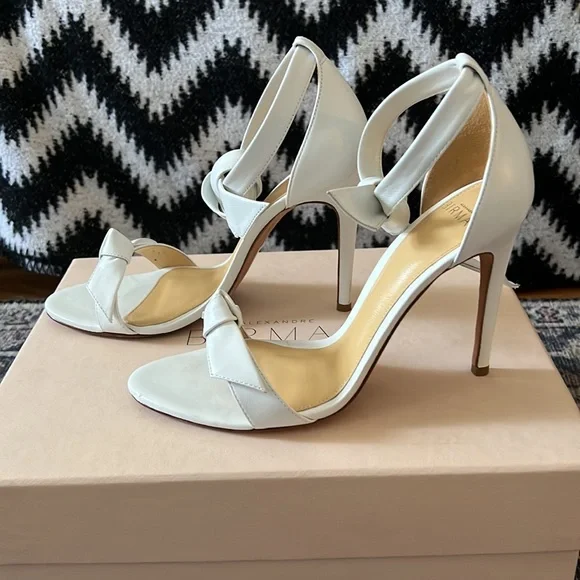 Alexandre Birman Clarita Sandal 100mm 4” white 36.5 36 1/2 - Picture 1 of 7